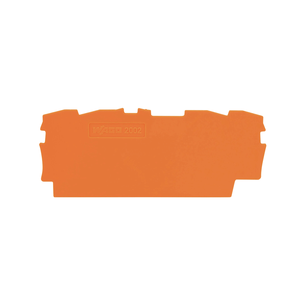 Wago End Plate Single-Deck 4-Conductor Orange