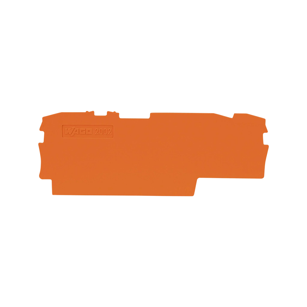 Wago End Plate Single-Deck 3-Conductor Fused Orange
