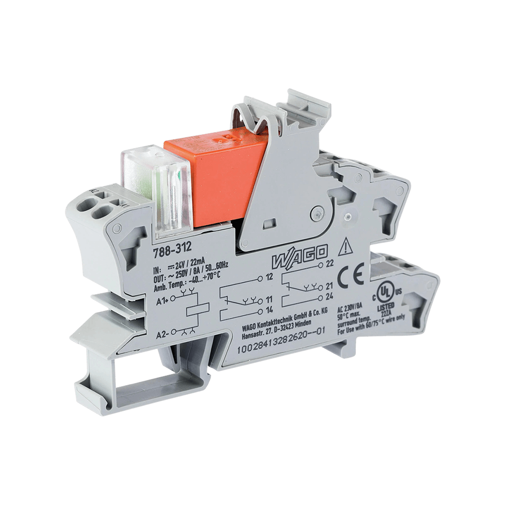 Wago Coupling Relay DPDT 8A - 24V Coil